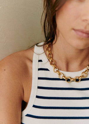 VILZSTUDIOS Sexy Slim Striped Tank Top