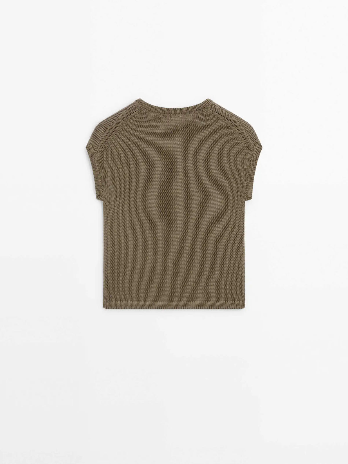 VILZSTUDIOS Chic Round Neck Short Sleeve Sweater