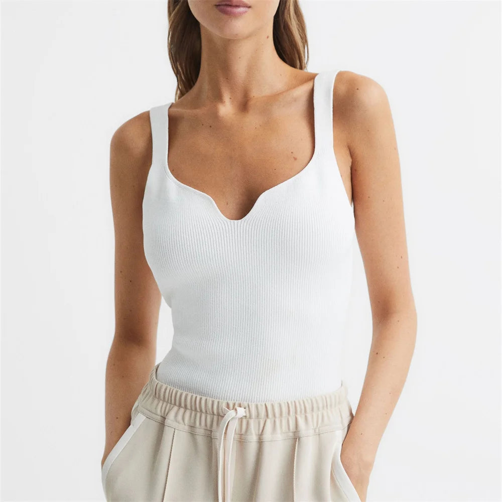 VILZSTUDIOS Chic French Knitted Tank Top