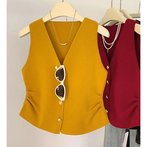 VILZSTUDIOS Chic Vintage V-Neck Vest
