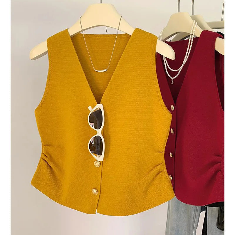 VILZSTUDIOS Chic Vintage V-Neck Vest