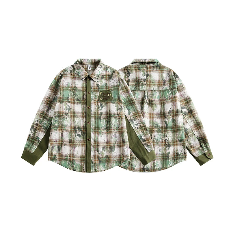 VILZSTUDIOS Oversize Vintage Plaid Shirt
