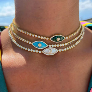 VILZSTUDIOS Stainless Steel Devil's Eye Necklace