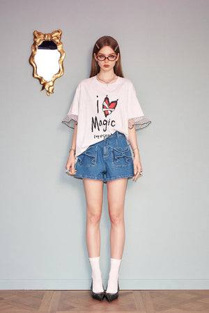 VILZSTUDIOS Sweet Cool Y2K Washed Mini Shorts