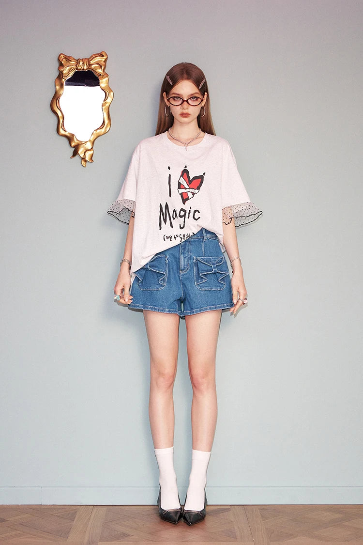 VILZSTUDIOS Sweet Cool Y2K Washed Mini Shorts