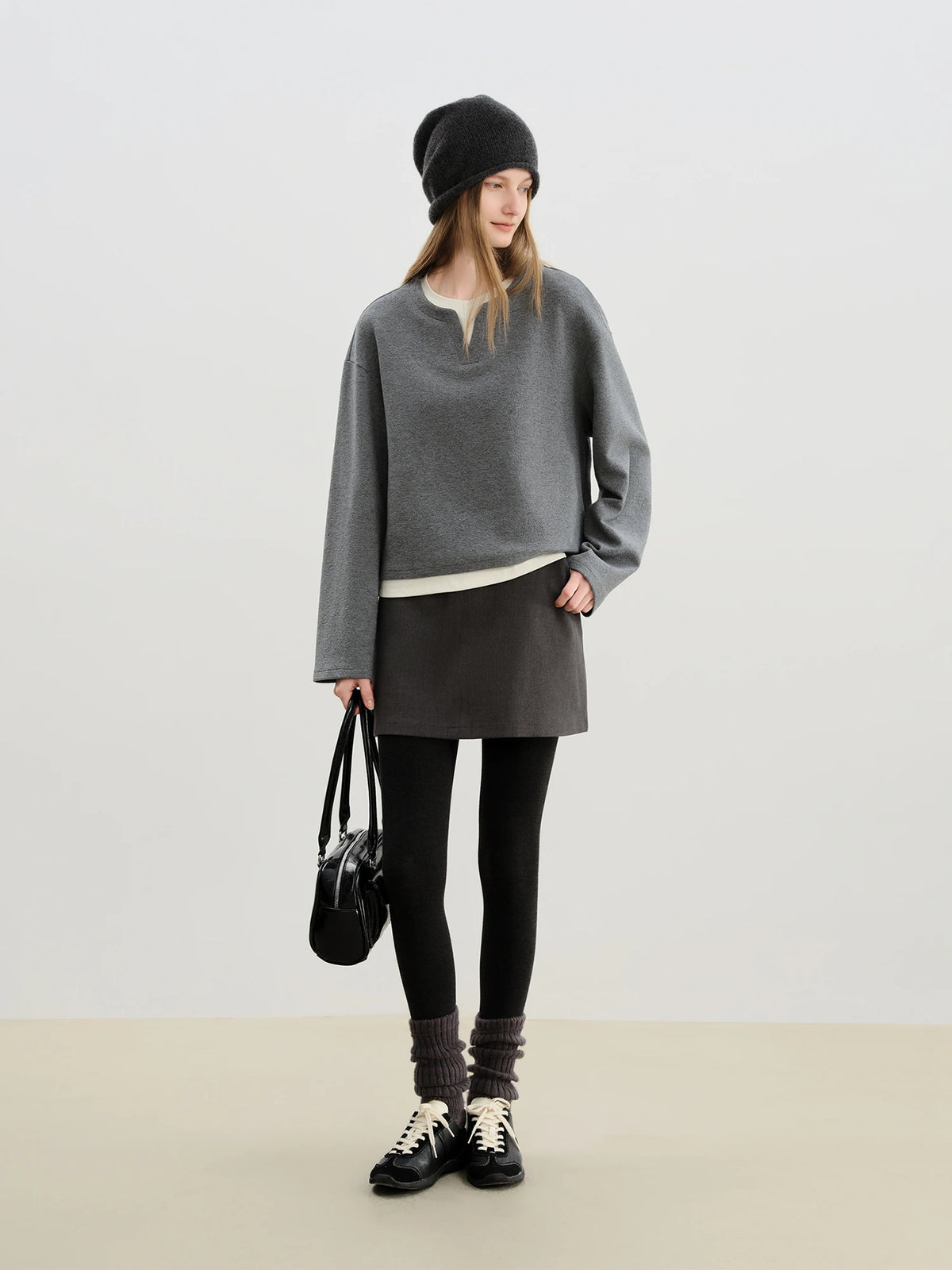 VILZSTUDIOS Layered Round Neck Sweater