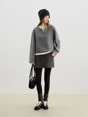VILZSTUDIOS Layered Round Neck Sweater