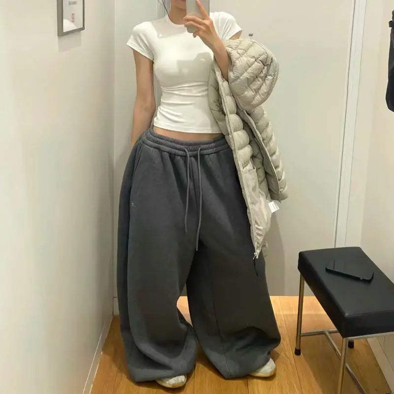 VILZSTUDIOS Vintage Wide Leg Parachute Pants