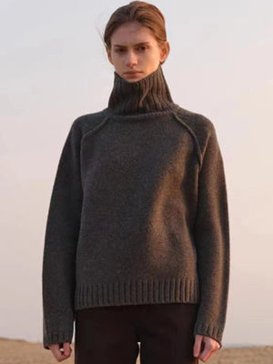VILZSTUDIOS Thick Pure Cashmere Turtleneck Sweater