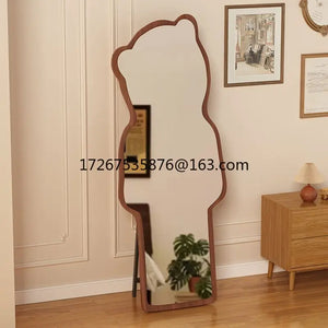 VILZSTUDIOS Floor-to-ceiling bear special-shaped full-body full-length mirror household mirror bedroom three-dimensional irregular cloud