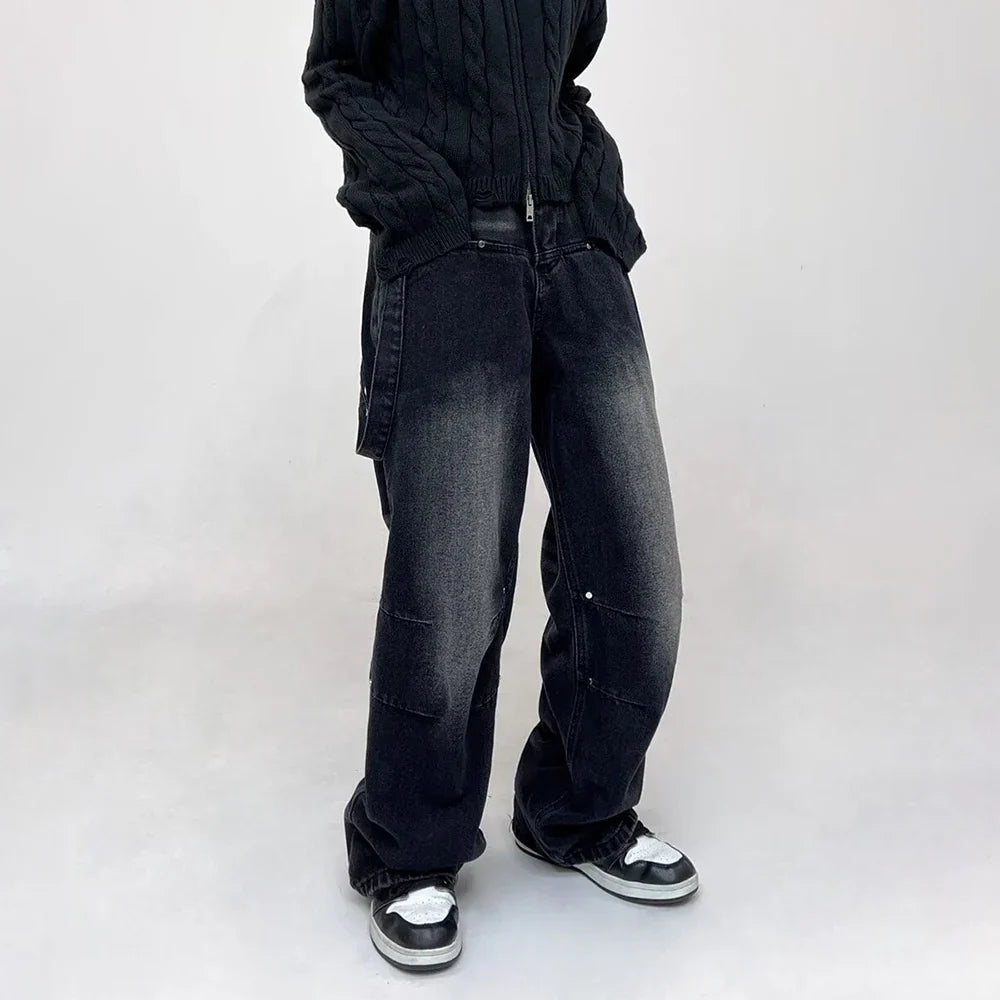 VILZSTUDIOS Vintage Yellow Mud Worn Workwear Jeans