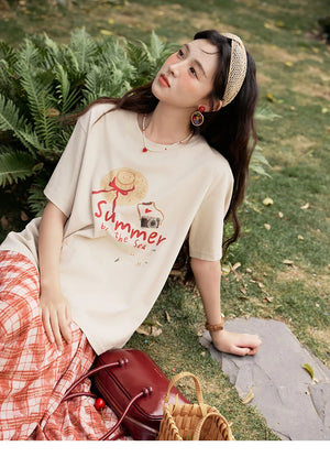 VILZSTUDIOS Stylish Summer Vibes Print T-Shirt