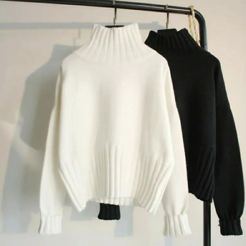 VILZSTUDIOS Cozy Turtle Neck Knit Sweater