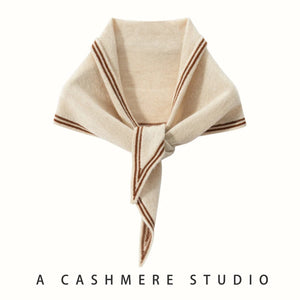 VILZSTUDIOS High Quality Autumn Winter Women 100% Cashmere Scarves 2025 NoveltyTriangular  Knitted Warm Female Scarf Shawl130*35