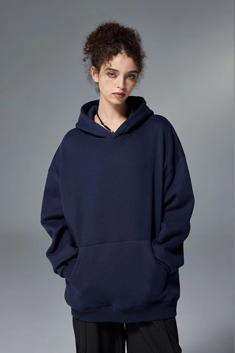 VILZSTUDIOS Premium Minimalist Fleece Solid Color Hoodie