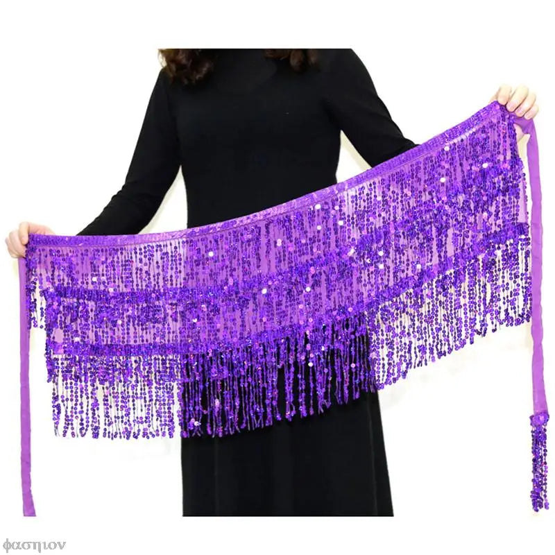 VILZSTUDIOS Glittery Sexy Belly Dance Hip Scarf
