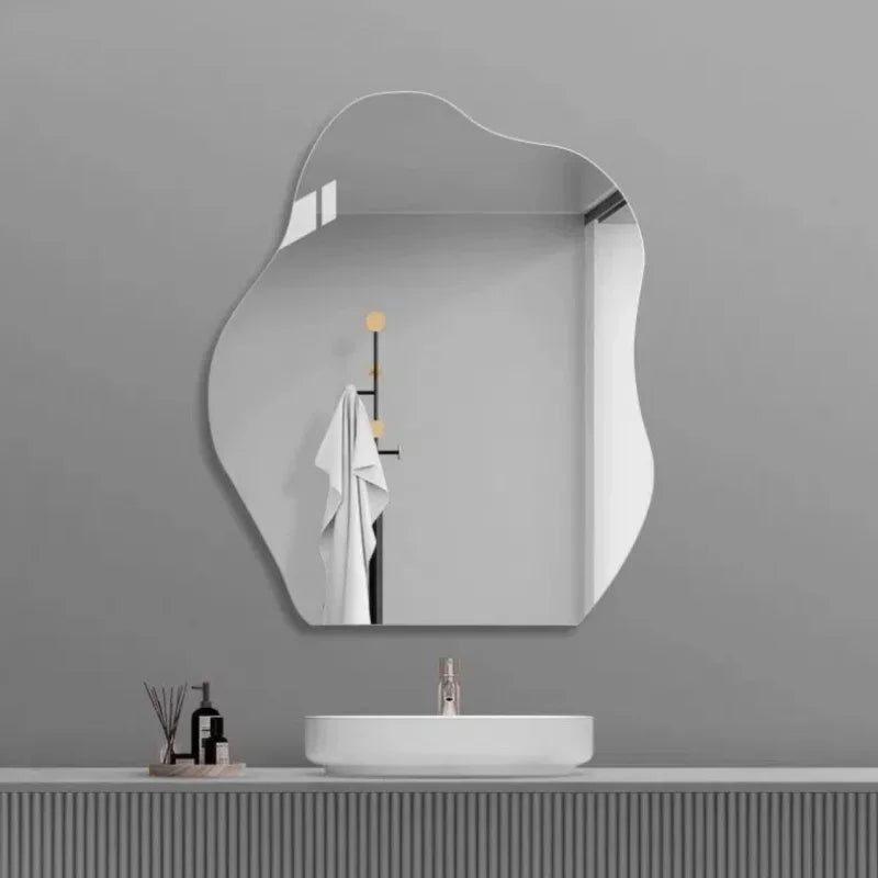 VILZSTUDIOS High Definition Acrylic Irregular Bathroom Mirror Wall Mirror Sticker Anti Shatter Non Glass Living Room Decorative Mirror