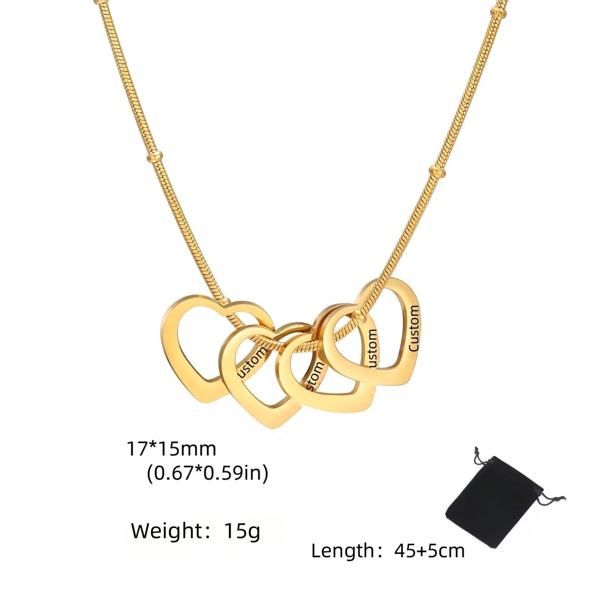 VILZSTUDIOS Customized Name Date Love Necklace