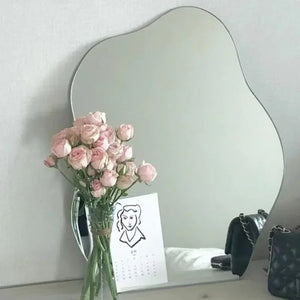 VILZSTUDIOS High Definition Acrylic Irregular Bathroom Mirror Wall Mirror Sticker Anti Shatter Non Glass Living Room Decorative Mirror