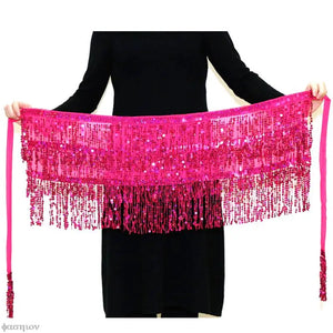 VILZSTUDIOS Glittery Sexy Belly Dance Hip Scarf