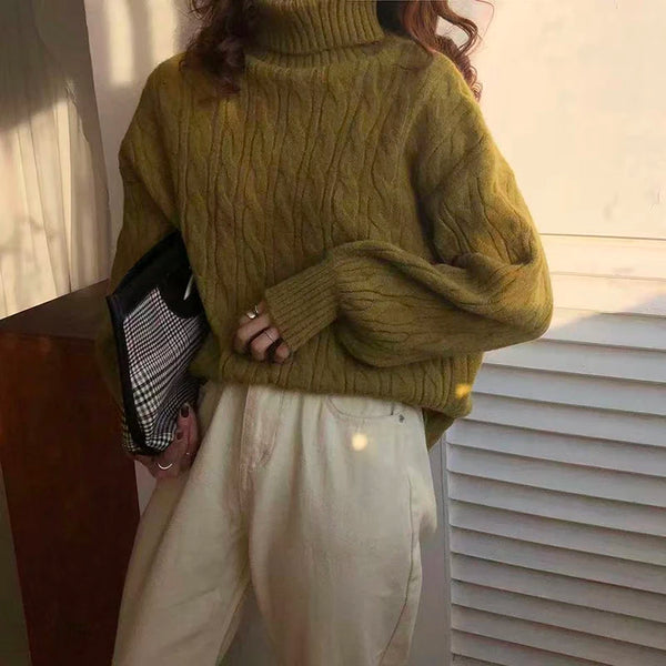 Cozy Knitted Turtleneck Sweater