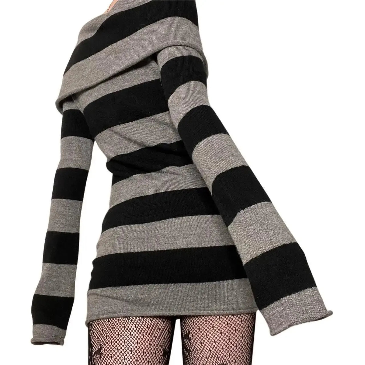 VILZSTUDIOS Flattering Striped Bodycon Mini Dress Spring