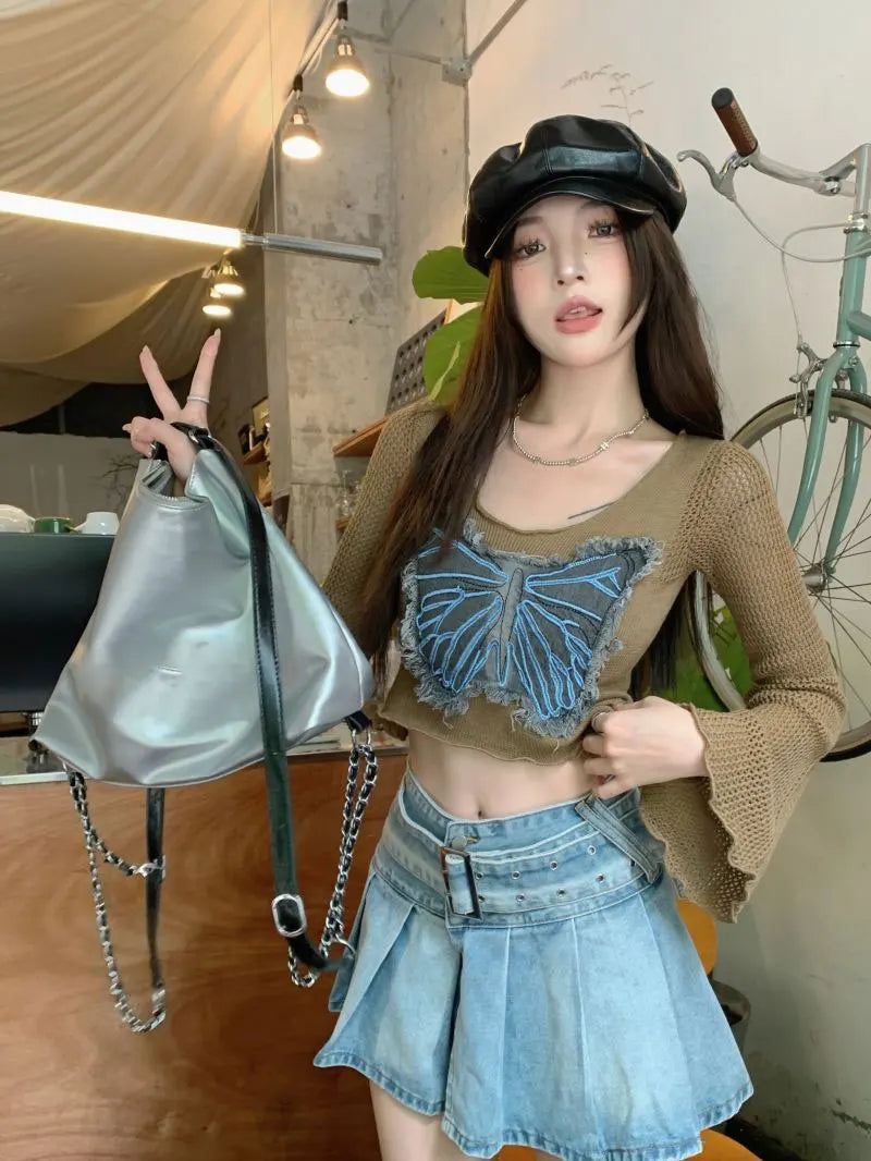 VILZSTUDIOS Butterfly Short Knit Shirt