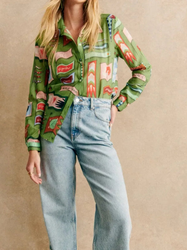 Flags Print Casual Shirt