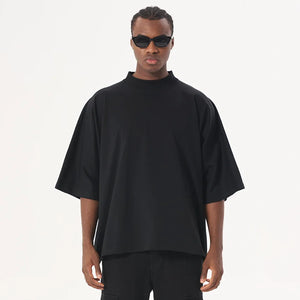 VILZSTUDIOS Heavyweight Distressed Boxy Cropped T-Shirt