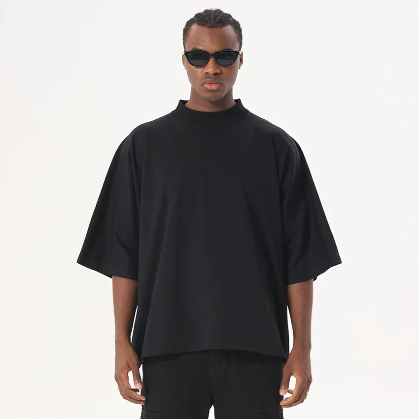 VILZSTUDIOS Heavyweight Distressed Boxy Cropped T-Shirt