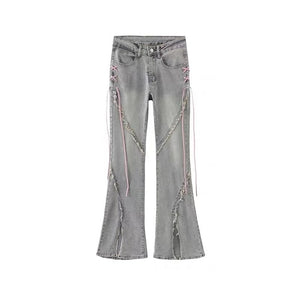 VILZSTUDIOS Vintage High Waist Lace Up Pants