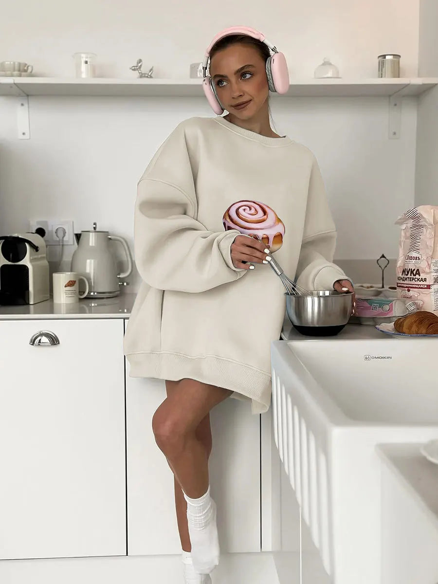 VILZSTUDIOS Cozy Cake Print Sweater