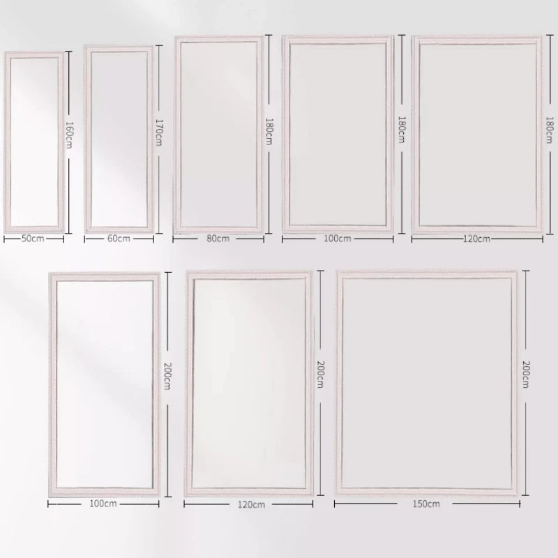 VILZSTUDIOS Carved full-length dressing mirror home decor items whole body mirror large full size accesorios para cuarto interior furniture