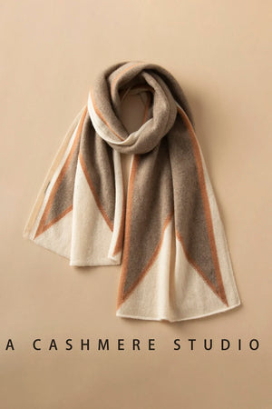 VILZSTUDIOS A-class High-quality 100% Cashmere New Cashmere Scarf 100% Knitted Warm Neck-Protecting High-end Fashion Wild Color in Winter.