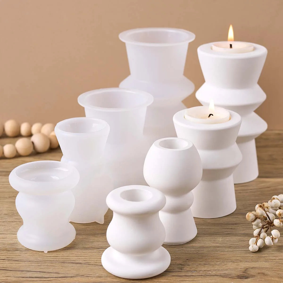 VILZSTUDIOS Modern Nordic Candle Holder Mold