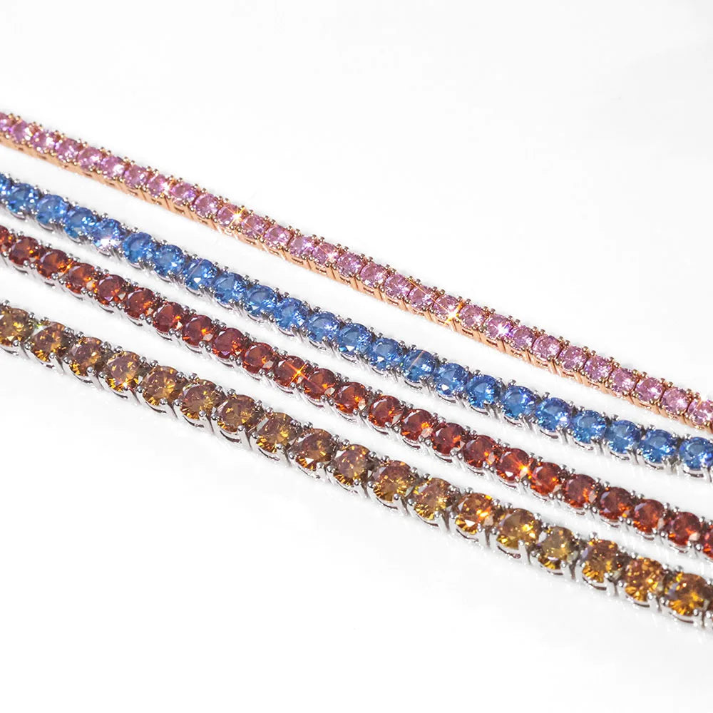 VILZSTUDIOS Colorful Sparkling Tennis Necklace