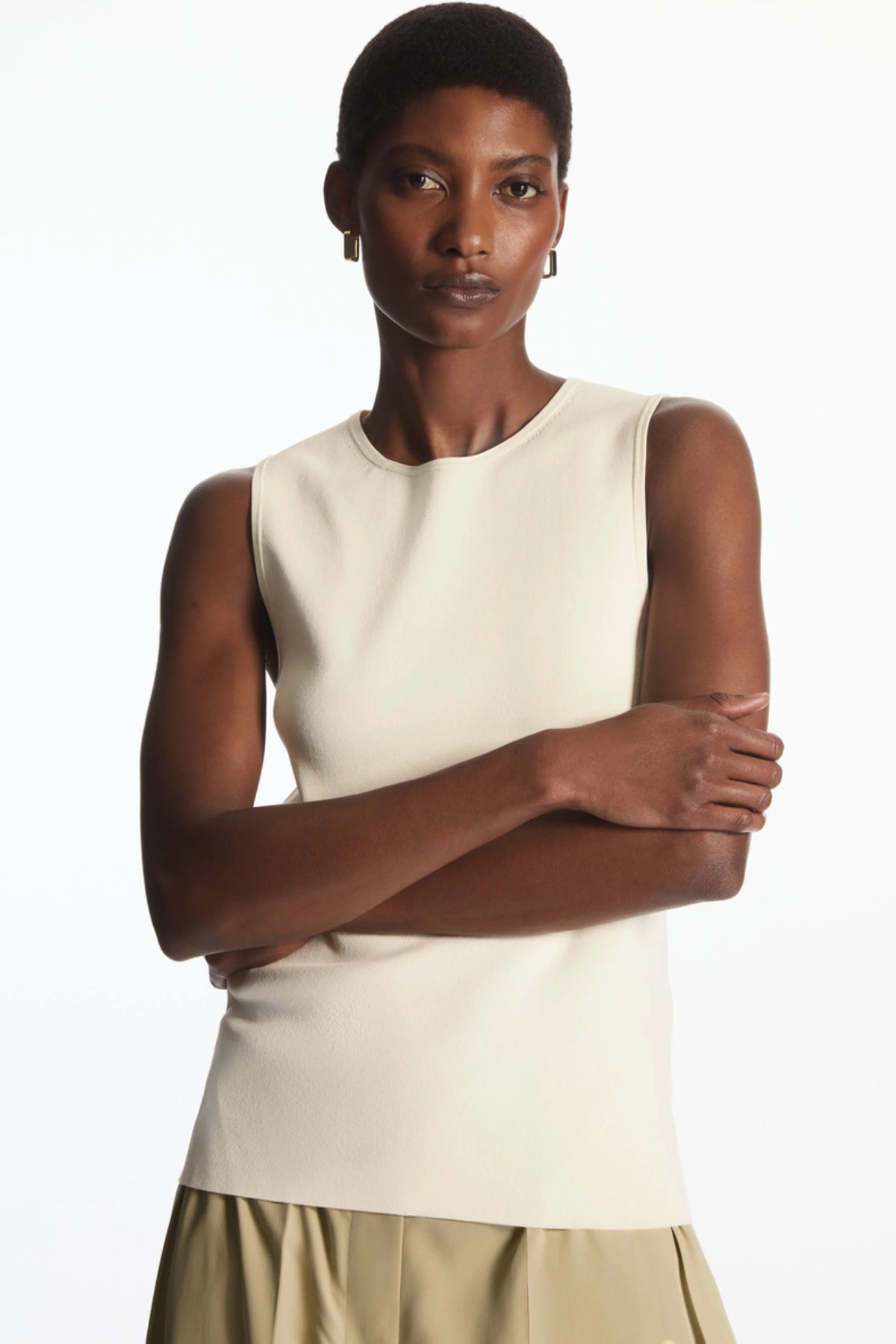 VILZSTUDIOS Casual Knitted Sleeveless Top