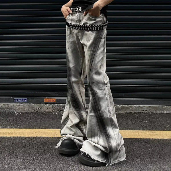 Retro-Jeans mit Farbverlauf und ausgestelltem Bein
