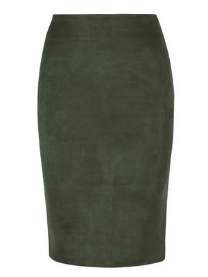 VILZSTUDIOS High Waist Suede Pencil Skirt