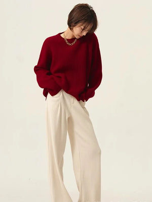 VILZSTUDIOS Retro Red Cashmere Sweater