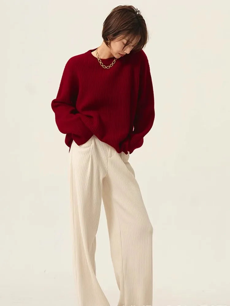 VILZSTUDIOS Retro Red Cashmere Sweater