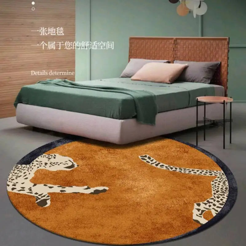 VILZSTUDIOS Modern Animal Print Cashmere Round Rugs