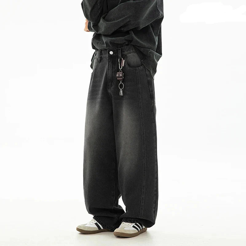 VILZSTUDIOS Retro Washed Oversized Split Structure Jeans