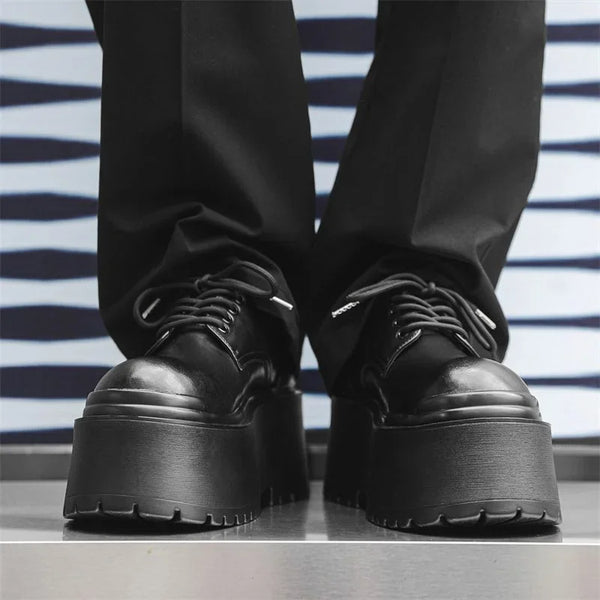 Trendy Big Head Leather Casual Shoes