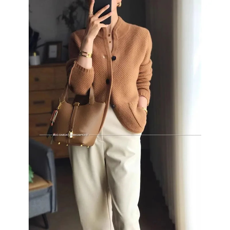 VILZSTUDIOS Cozy Thickened Cashmere Wool Cardigan