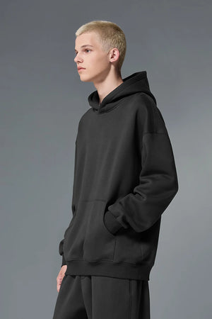 VILZSTUDIOS Premium Minimalist Fleece Solid Color Hoodie