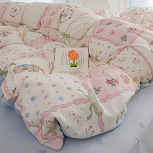VILZSTUDIOS Vibrant Floral Duvet Bedding Set