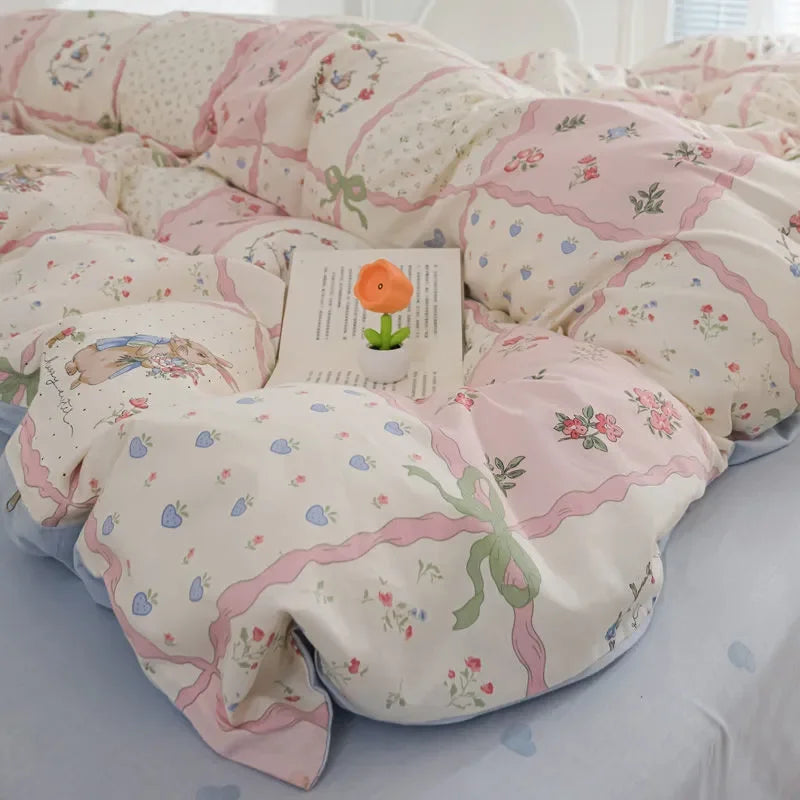 VILZSTUDIOS Vibrant Floral Duvet Bedding Set