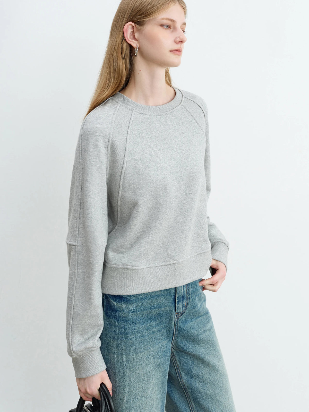 VILZSTUDIOS Petite Structured Raglan Sleeve Sweater
