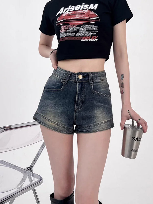 High Waist Denim Shorts Sexy Jeans